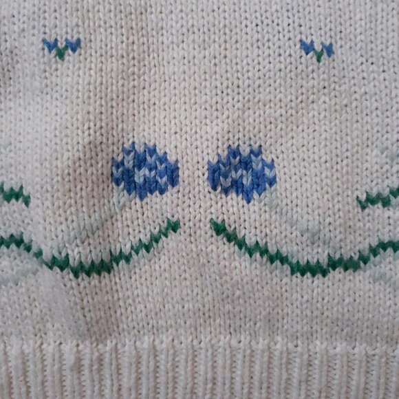 Herman Geist Preppy Embroidered Sweater Vest Linen Cotton Vintage Hong Kong - Picture 8 of 9